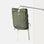 Fern Green roll-top weather-resistant pannier backpack with canvas straps.