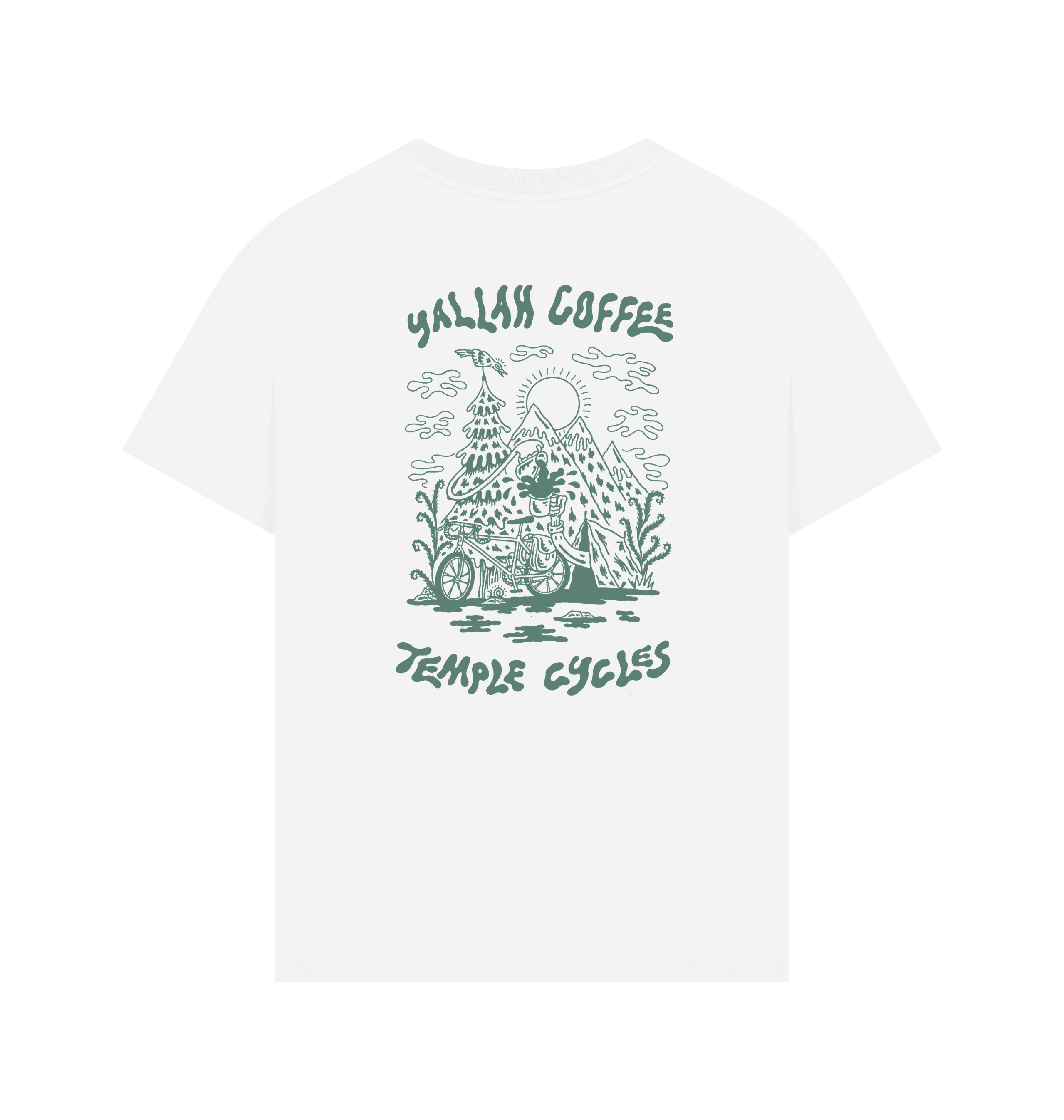 White Printed T-shirt Back